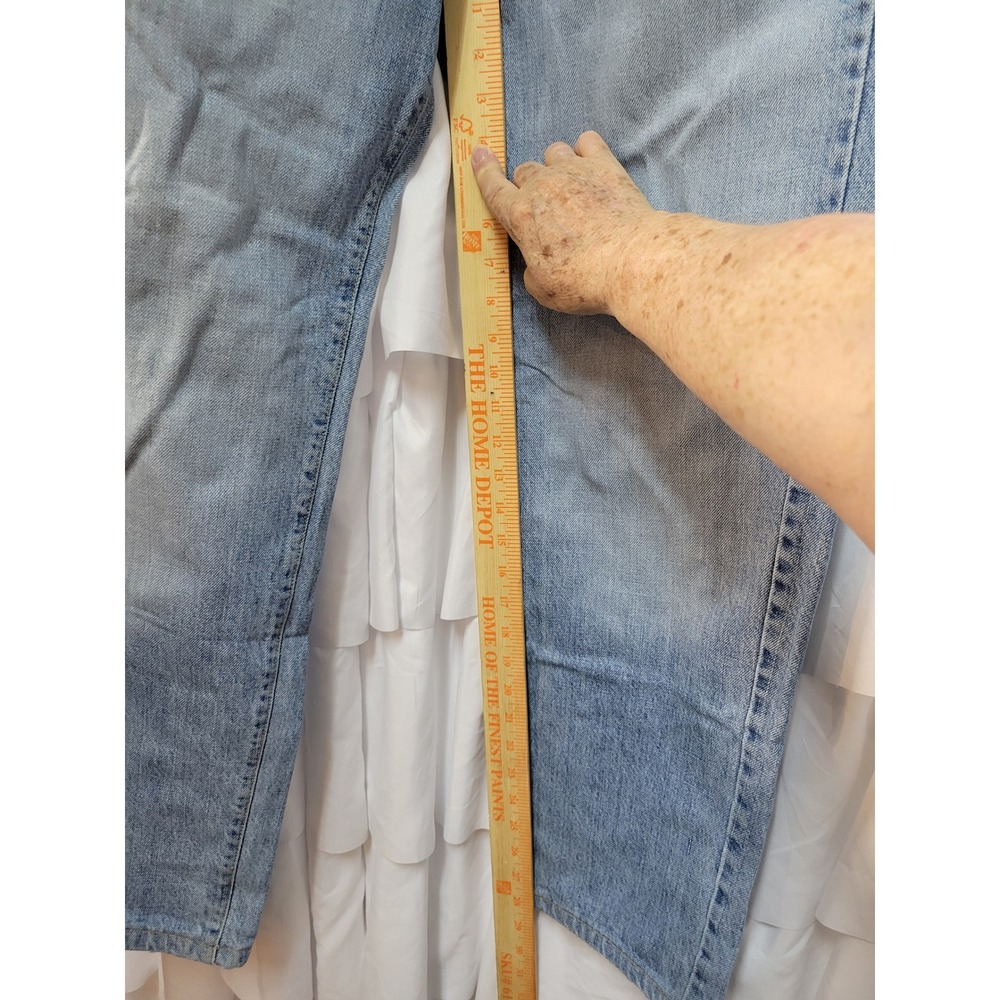 Dr. Martens AirWair Vintage Straight Leg Jeans Light Blue Denim Button Fly 1614 - Picture 4 of 9